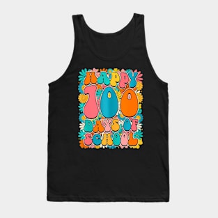 Groovy Happy 100 Days Of School 100 Days Smarter Kids Tank Top